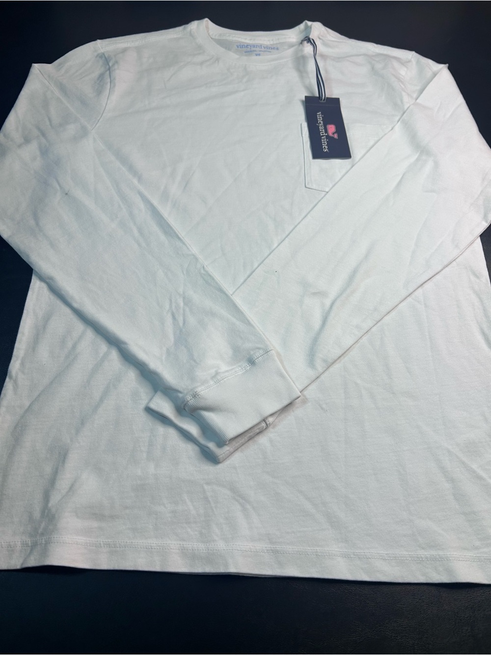 Vineyard Vines Men’s Long Sleeve Pocket T-Shirt White XS NWT